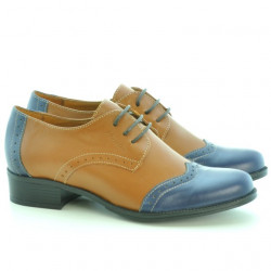 Damskie buty casual 691 brąz+indygo