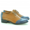 Damskie buty casual 691 brąz+indygo