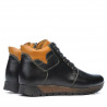 Buty męskie 495 czarne+brązowe