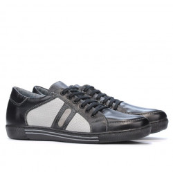 Buty sportowe młodzieżowe 310 czarne+szare