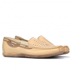 Loafers 719p beżowe perforowane