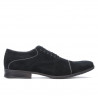 Buty casual / eleganckie męskie 738 czarne welur