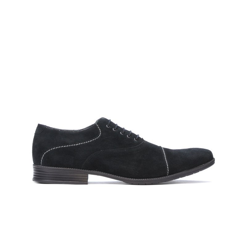 Buty casual / eleganckie męskie 738 czarne welur
