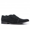 Buty casual / eleganckie męskie 738 czarne welur