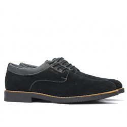 Męskie buty casual 739 czarne welur