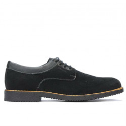 Męskie buty casual 739 czarne welur