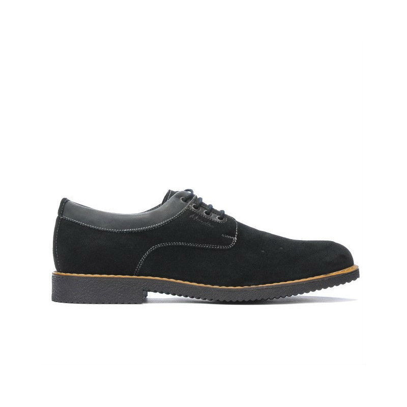 Męskie buty casual 739 czarne welur