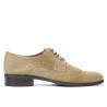 Buty casual męskie 783 piasek welur