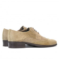 Buty casual męskie 783 piasek welur