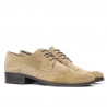 Buty casual męskie 783 piasek welur