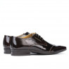 Eleganckie buty męskie 792 bordo lakierowane