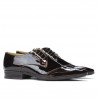 Eleganckie buty męskie 792 bordo lakierowane