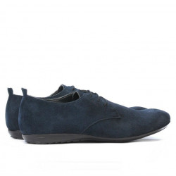 Buty casual męskie 794 welur indygo-1
