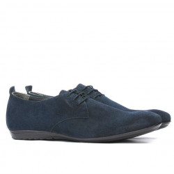Buty casual męskie 794 welur indygo-1
