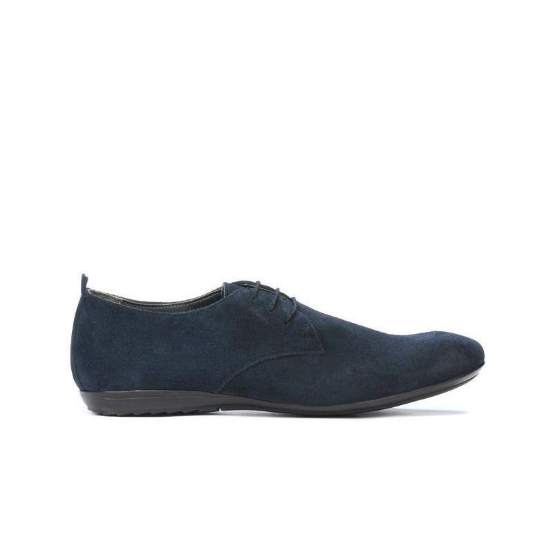 Buty casual męskie 794 welur indygo-1