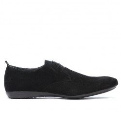 Męskie buty casual 794 czarny welur