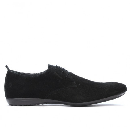 Męskie buty casual 794 czarny welur