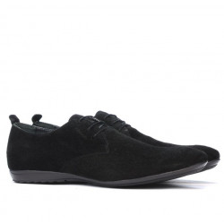 Męskie buty casual 794 czarny welur