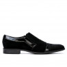 Eleganckie buty 796 czarny welur kombinowany