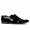 Eleganckie buty 796 czarny welur kombinowany