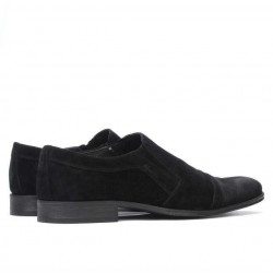 Eleganckie buty męskie 796m czarny welur