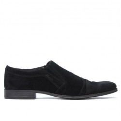 Eleganckie buty męskie 796m czarny welur