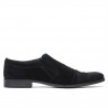 Eleganckie buty męskie 796m czarny welur