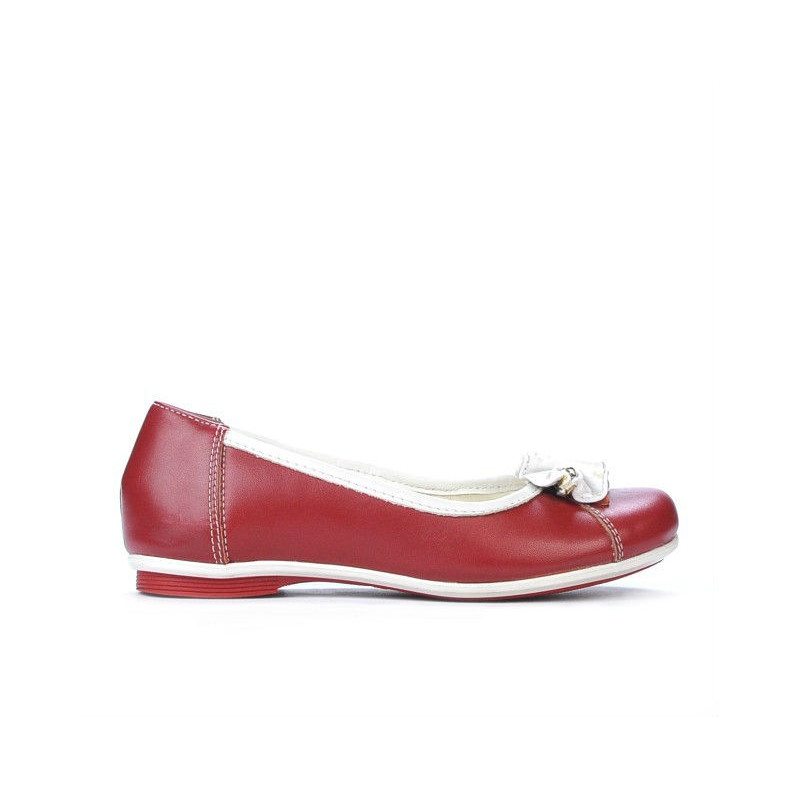 Dziecięce buty 129 czerwony+biały