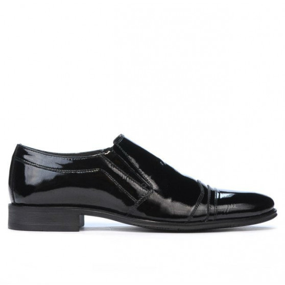 Eleganckie buty młodzieżowe 389 czarny lakier