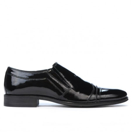 Eleganckie buty młodzieżowe 389 czarny lakier