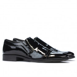 Eleganckie buty młodzieżowe 389 czarny lakier
