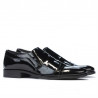 Eleganckie buty młodzieżowe 389 czarny lakier