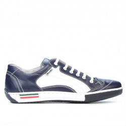 Sportowe buty młodzieżowe 307 indygo+białe