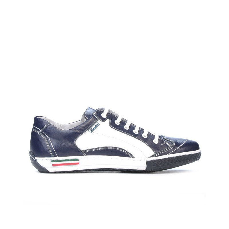 Sportowe buty młodzieżowe 307 indygo+białe