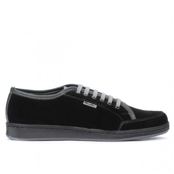 Buty sportowe dla nastolatków 312 czarny welur