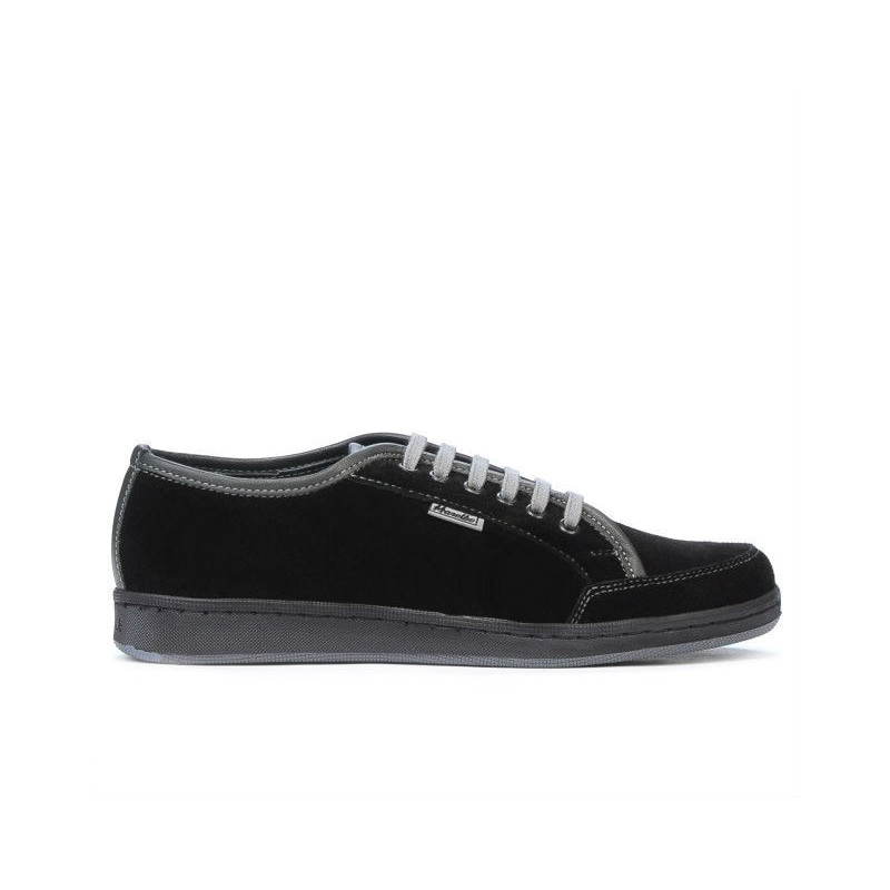 Buty sportowe dla nastolatków 312 czarny welur
