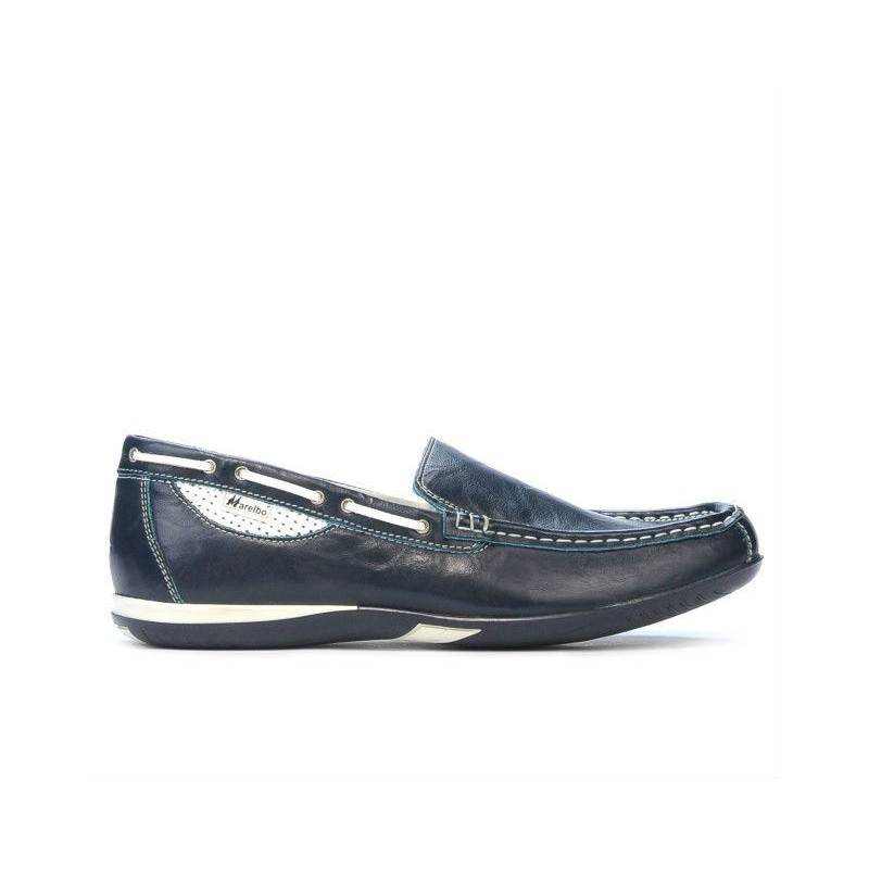 Mokasyny męskie 719 crep indygo+białe