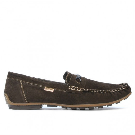 Mokasyny męskie 737 cafe welur