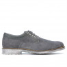 Buty casual męskie 739 antracyt welur