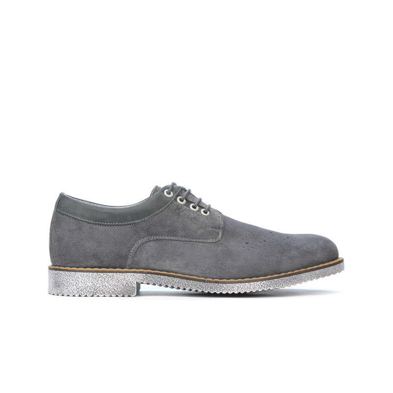 Buty casual męskie 739 antracyt welur