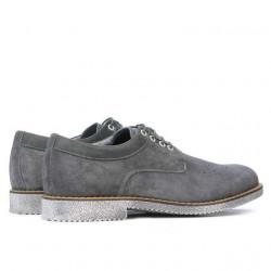 Buty casual męskie 739 antracyt welur