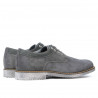 Buty casual męskie 739 antracyt welur