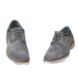 Buty casual męskie 739 antracyt welur