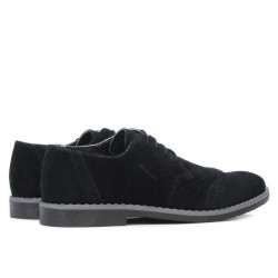 Casualowe / eleganckie buty męskie 746 czarny welur