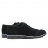 Casualowe / eleganckie buty męskie 746 czarny welur