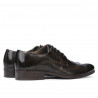 Męskie buty casual 783 lakierowane brązowe