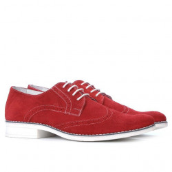 Casualowe buty męskie 783 czerwone zamsz