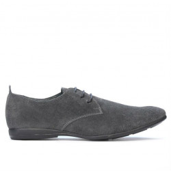 Buty casual męskie 794 antracyt welur