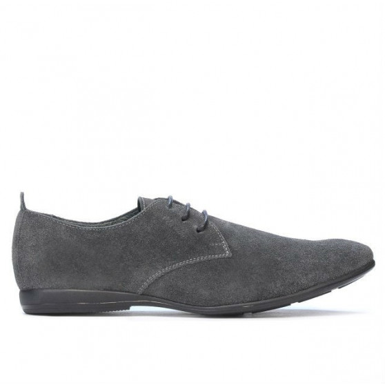 Buty casual męskie 794 antracyt welur