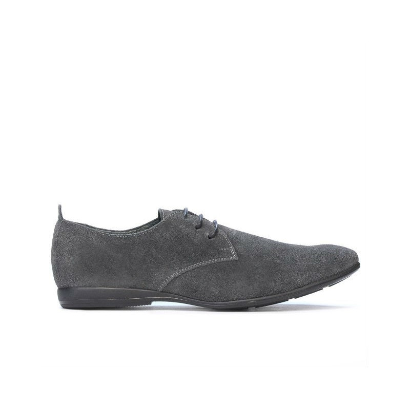 Buty casual męskie 794 antracyt welur